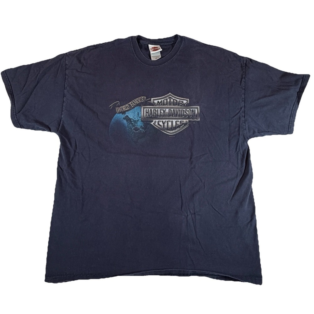 Harley Davidson Y2K T Shirt Legendary Legend Pin Up Girl Silverdale WA 2003